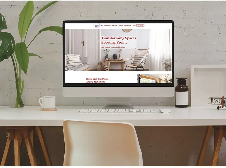 Screenshot of Lease Ready Revive website featuring transformational property renovations and attractive leasing opportunities